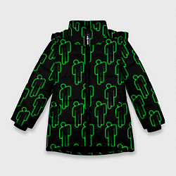 Куртка зимняя для девочки BILLIE EILISH GREEN TIME, цвет: 3D-черный