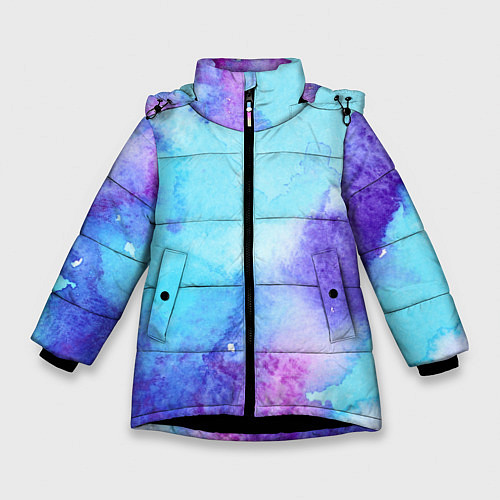 Зимняя куртка для девочки Краски / 3D-Черный – фото 1