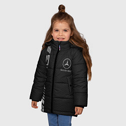 Куртка зимняя для девочки Mercedes Carbon, цвет: 3D-черный — фото 2