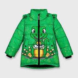 Зимняя куртка для девочки Дракоша-геймер