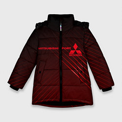 Куртка зимняя для девочки MITSUBISHI, цвет: 3D-черный
