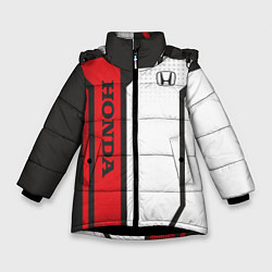 Куртка зимняя для девочки Honda Driver team, цвет: 3D-черный