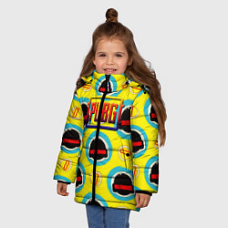 Куртка зимняя для девочки PUBG YELLOW, цвет: 3D-черный — фото 2