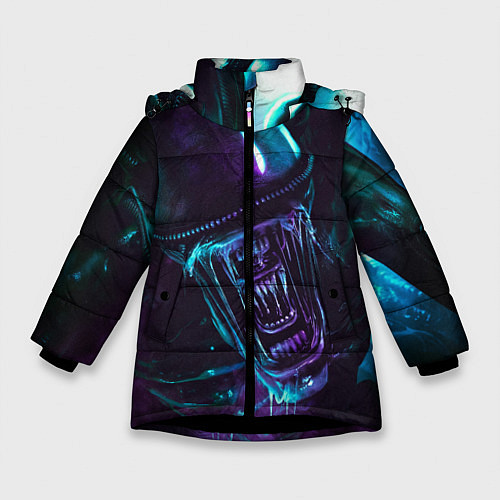 Зимняя куртка для девочки ЧУЖОЙ / 3D-Черный – фото 1