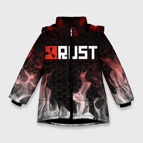 Зимняя куртка для девочки RUST / 3D-Черный – фото 1