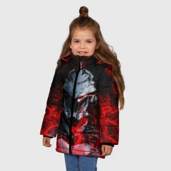 Куртка зимняя для девочки УБИЙЦА ГОБЛИНОВ, цвет: 3D-красный — фото 2