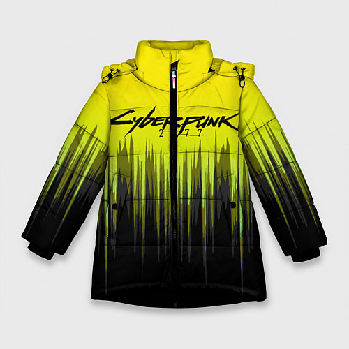 Зимняя куртка для девочки CYBERPUNK 2077 / 3D-Черный – фото 1