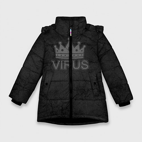Зимняя куртка для девочки КоронаВирус / 3D-Черный – фото 1