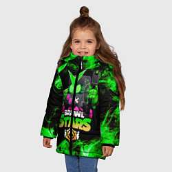 Куртка зимняя для девочки Brawl Stars Virus 8-Bit, цвет: 3D-светло-серый — фото 2