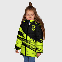 Куртка зимняя для девочки Porsche, цвет: 3D-черный — фото 2