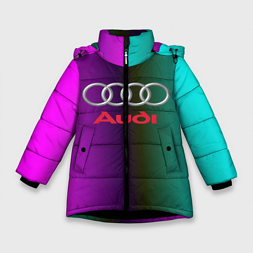 Зимняя куртка для девочки Audi / 3D-Черный – фото 1