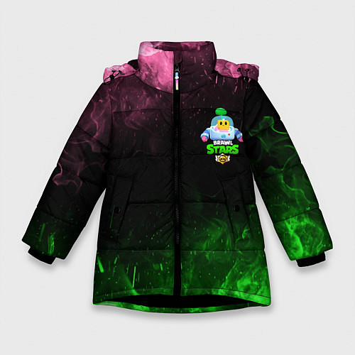 Зимняя куртка для девочки BRAWL STARS SPROUT / 3D-Черный – фото 1