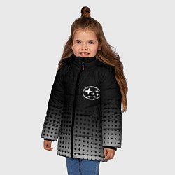 Куртка зимняя для девочки Subaru, цвет: 3D-черный — фото 2