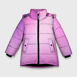 Куртка зимняя для девочки Нежный фиолет, цвет: 3D-черный