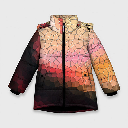 Зимняя куртка для девочки Пикси кожа / 3D-Черный – фото 1