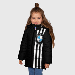 Куртка зимняя для девочки BMW SPORT, цвет: 3D-черный — фото 2