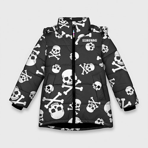 Зимняя куртка для девочки Scorpions / 3D-Черный – фото 1