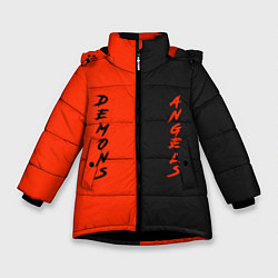 Куртка зимняя для девочки AngelsDemons, цвет: 3D-черный