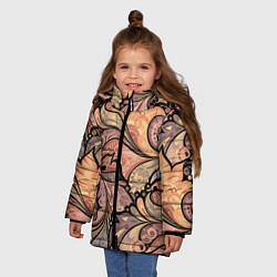 Куртка зимняя для девочки Дудл узоры, цвет: 3D-красный — фото 2