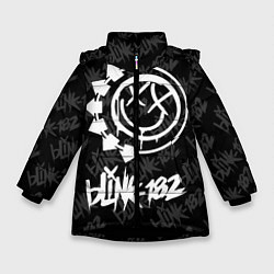 Куртка зимняя для девочки Blink-182 4, цвет: 3D-черный