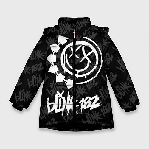 Зимняя куртка для девочки Blink-182 4 / 3D-Черный – фото 1