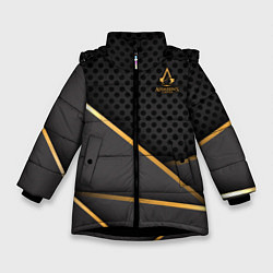 Куртка зимняя для девочки Assassins Creed, цвет: 3D-черный