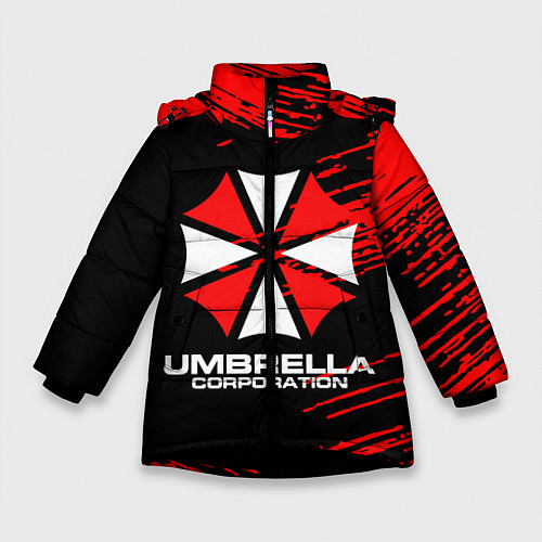 Зимняя куртка для девочки Umbrella Corporation / 3D-Черный – фото 1
