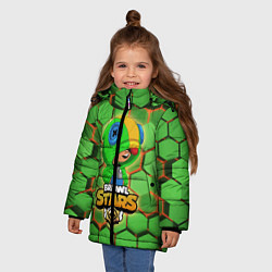 Куртка зимняя для девочки Leon Brawl Stars, цвет: 3D-черный — фото 2