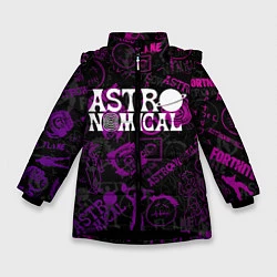 Куртка зимняя для девочки TRAVIS SCOTT, цвет: 3D-черный