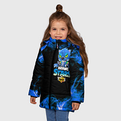 Куртка зимняя для девочки Leon Wolf, цвет: 3D-красный — фото 2