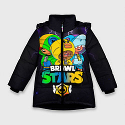 Куртка зимняя для девочки Brawl Stars Leon Trio, цвет: 3D-черный