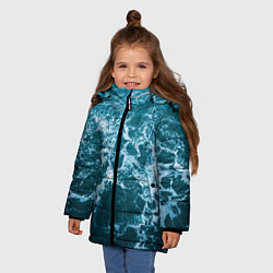Куртка зимняя для девочки Водная гладь, цвет: 3D-черный — фото 2