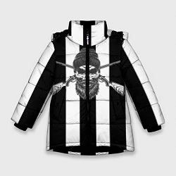 Куртка зимняя для девочки Охота, цвет: 3D-черный