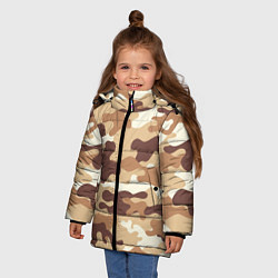 Куртка зимняя для девочки МИЛИТАРИ, цвет: 3D-светло-серый — фото 2