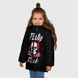 Куртка зимняя для девочки Rock Party, цвет: 3D-черный — фото 2