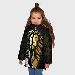 Куртка зимняя для девочки Зверь, цвет: 3D-черный — фото 2