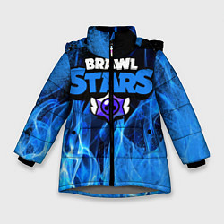 Куртка зимняя для девочки BRAWL STARS, цвет: 3D-светло-серый