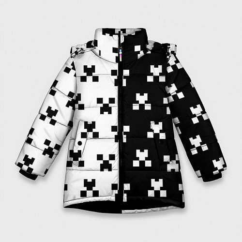 Зимняя куртка для девочки MINECRAFT CREEPER / 3D-Черный – фото 1