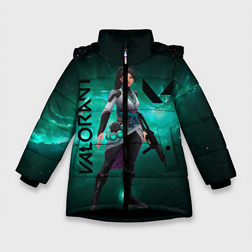 Зимняя куртка для девочки Valorant / 3D-Черный – фото 1