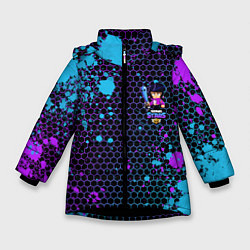 Куртка зимняя для девочки Brawl Stars BIBI, цвет: 3D-черный