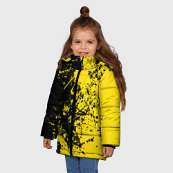 Куртка зимняя для девочки Ночное солнце, цвет: 3D-черный — фото 2