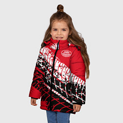 Куртка зимняя для девочки JAWA, цвет: 3D-красный — фото 2