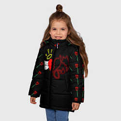 Куртка зимняя для девочки Добро и зло, Payton Moormeier, цвет: 3D-черный — фото 2
