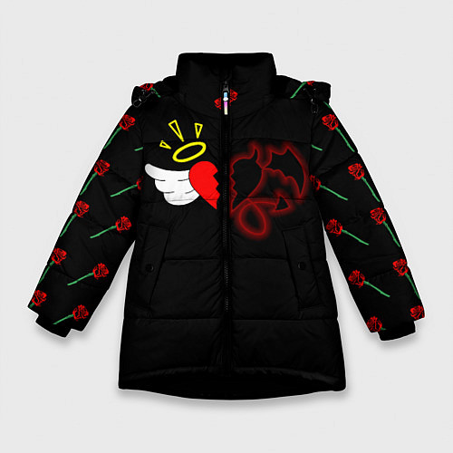 Зимняя куртка для девочки Добро и зло, Payton Moormeier / 3D-Черный – фото 1