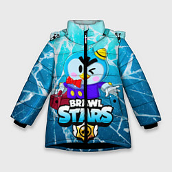 Куртка зимняя для девочки Brawl stars MR P, цвет: 3D-черный