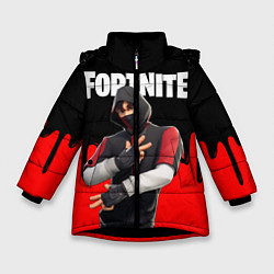 Куртка зимняя для девочки FORTNITE x IKONIK, цвет: 3D-черный