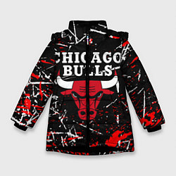 Куртка зимняя для девочки CHICAGO BULLS, цвет: 3D-черный