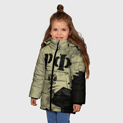Куртка зимняя для девочки РФ, цвет: 3D-черный — фото 2