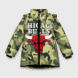 Куртка зимняя для девочки CHICAGO BULLS, цвет: 3D-черный