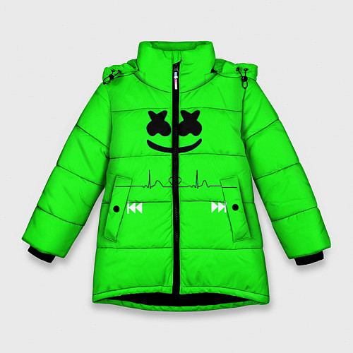 Зимняя куртка для девочки Marshmello / 3D-Черный – фото 1